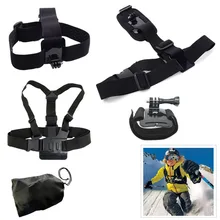 Head Chest Belt Wrist Bag Single Shoulder Strap For SJCAM SJ4000 SJ5000X Elite M10 M20 Xiao Yi EKEN H9 Gopro Accessories Sets