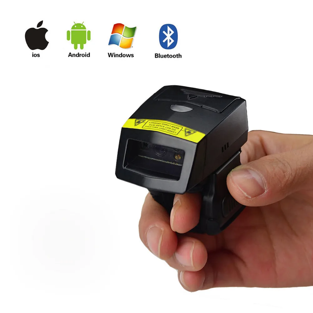 

FS02 Wearable 2D Barcode Scanner MINI Bluetooth Bar code Reader for Andriod/ IOS