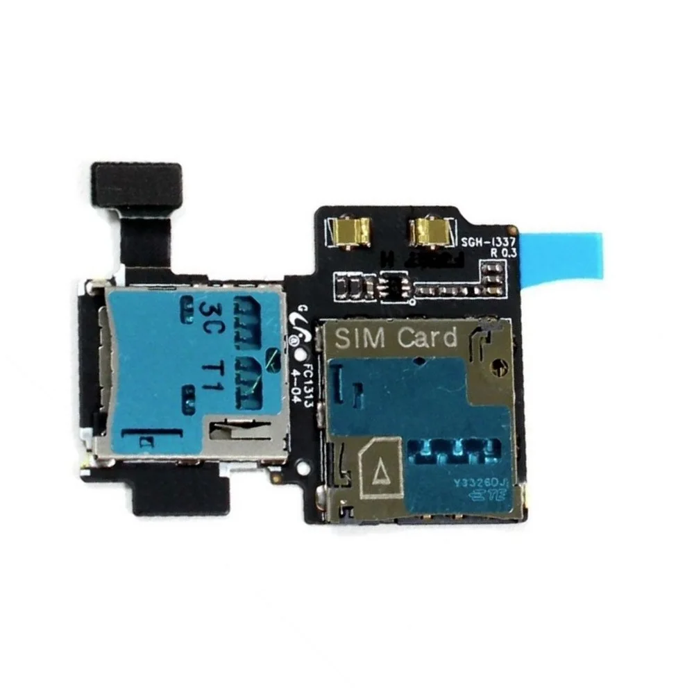 Для Samsung Galaxy S4 GT I9500 I9505 I337 M919 I545 L720 R970 sim карта и держатель карты памяти MicroSD гибкий