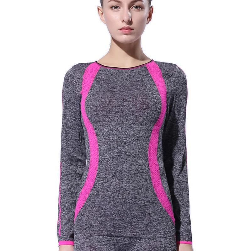 

Besgo Women's High Elastic Long Sleeve Sports T-shirt Quick Dry Running Gym Fitness Yoga Top Exercise Workout Slim Yoga Shirt