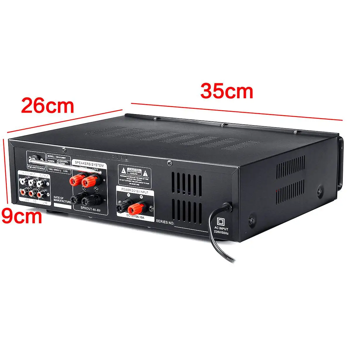  2000W Car Amplifier bluetooth LED Display Wireless Audio Amplifier Stereo Karaoke USB Sound Amplifi - 33032737409
