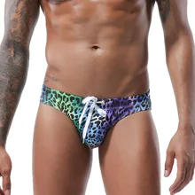 Leopard sexy swimwear men briefs trunks Mens bathing suit Briefs Swimming Swim Surfing Beach Shorts Swimsuit Bikini Sunga 109