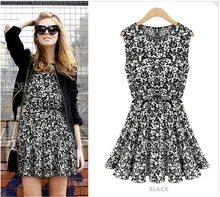 Fashion Brand Women Dress Print Quality Summer Style Chiffon Tropical Casual Vestidos De Festa Femininas Summer Dress