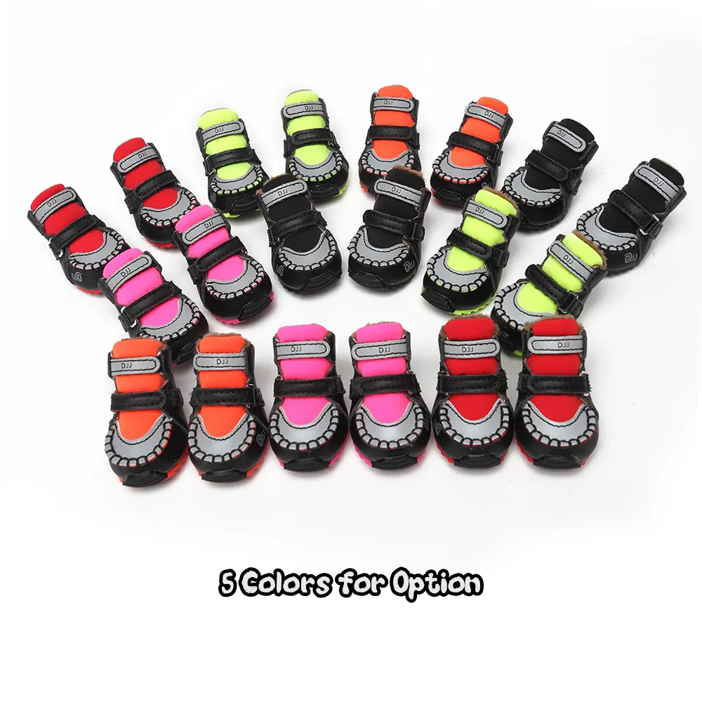 

4pcs Pet Dog Shoes Spring Autumn Style Dog Sports Shoes Leisure Shoes for Poodle Standard Schnauzer Small-Breed Dogs