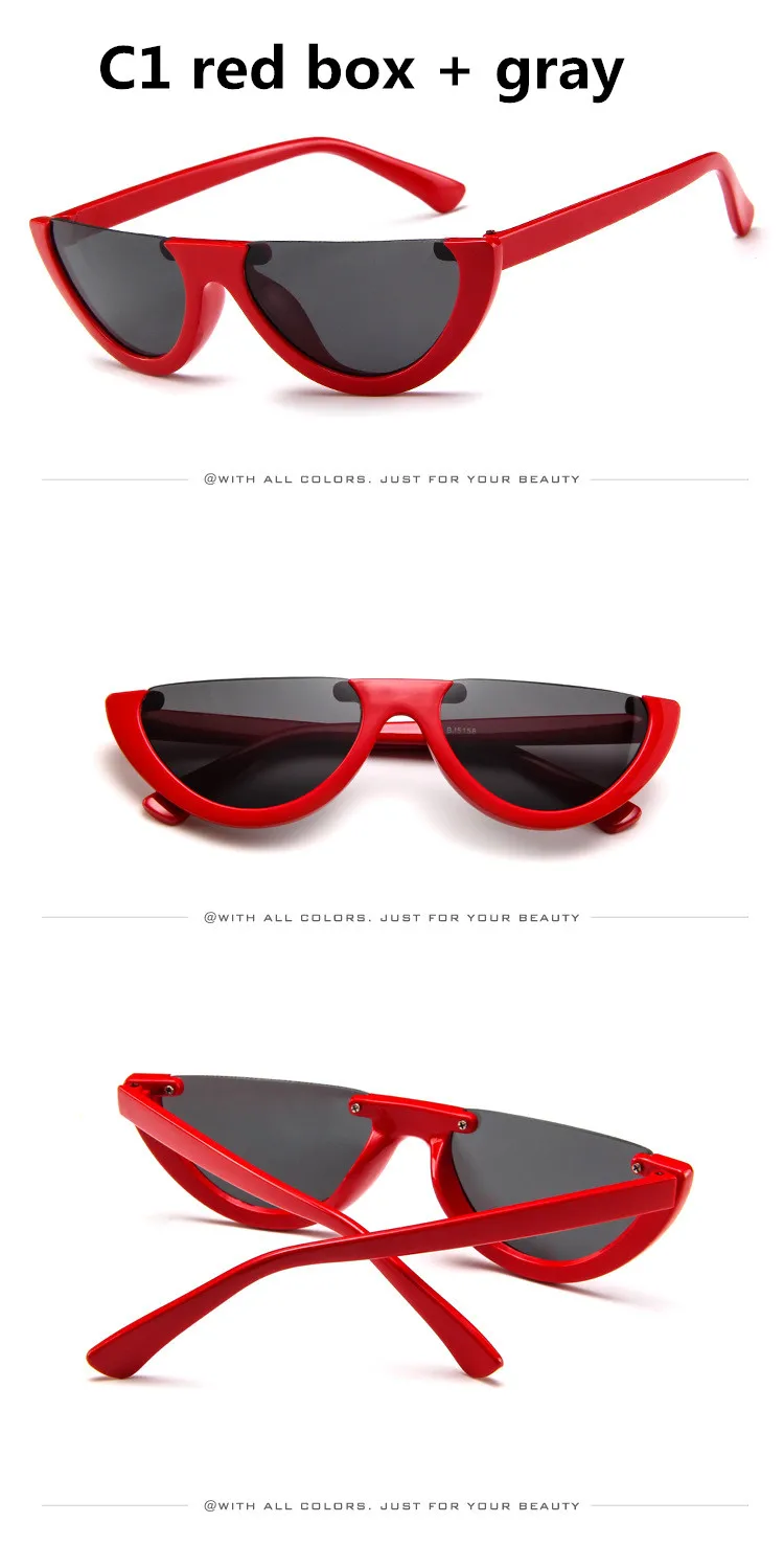 ZXRCYYL полкоробки кошачий глаз солнцезащитные очки женские модные брендовые дизайнерские солнцезащитные очки женские Oculos de sol UV400