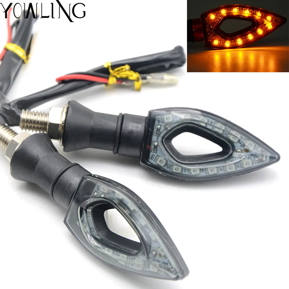 

1 pair LED Motorcycle Turn Signal Indicators Lights/lamp For YAMAHA YZF R25 R15 R6 R125 kawasaki z750 Z800 FZ8 FZ1 FZ6R ER-6N