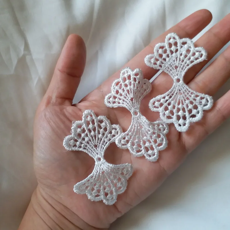 3pc lot Water soluble embroidery lace bowknot  patches for 