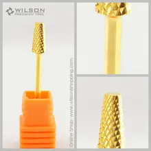 2 шт-конусовидный цилиндр бит-грубая(C-1140088)-карбид золота-WILSON сверло для ногтей