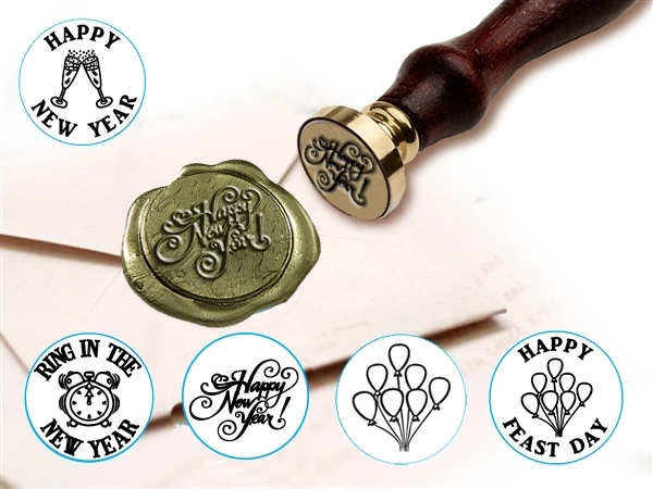 

Customizable New Years Design Wax Seal Stamp