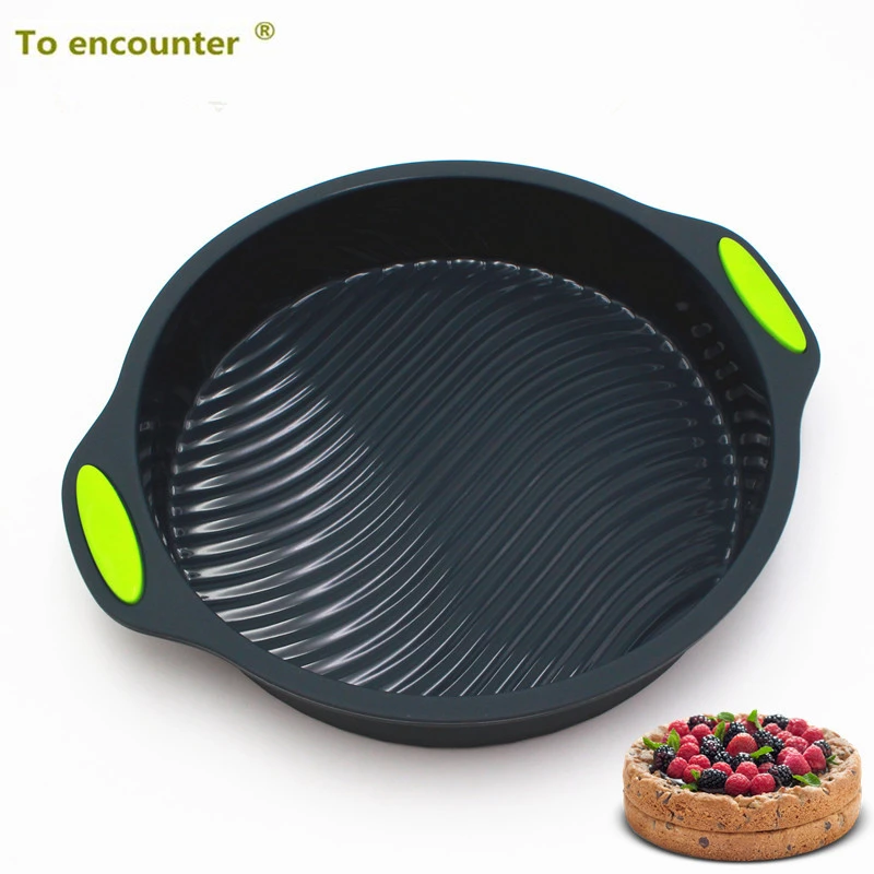 10 inch Silicone Round Cake Mould Muffin Bread Tray Mold Baking Pan Charm