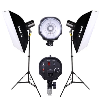 

DHL FREE SHIPPING 220w studio flash lamp holder photography light equipment 2 set Photo Studio Strobe Flash Lighting Lamp Light