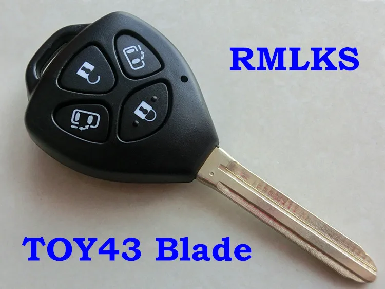 RMLKS 2 3 4 кнопки корпус автомобильного ключа дистанционного управления брелок для Toyota Camry Corolla Avalon Venza 2007 2008 2009 2010 2011 2012 ключ чехол - Цвет: F  4Button TOY43