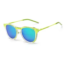 Зеркало моды солнцезащитные очки роскошный дизайн ретро очки с ободковой оправой популярные плоские солнцезащитные очки хорошее качество