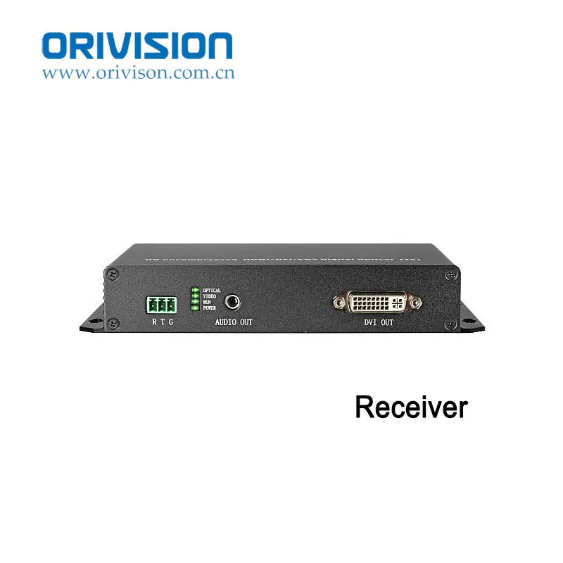 Full HD DVI KVM удлинитель с оптоволоконным, без сжатия поддержка передачи DVI, аудио, USB сигнала одновременно