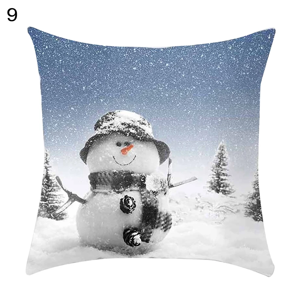 45x45 см Рождественский Снеговик Подушка Чехол для подушки для дивана, кровати и машины, Декор - Цвет: 9