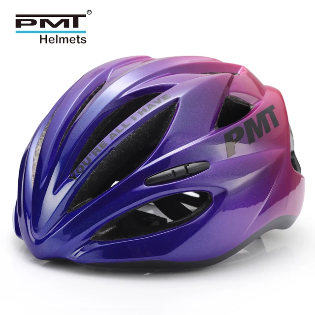 purple road bike helmet