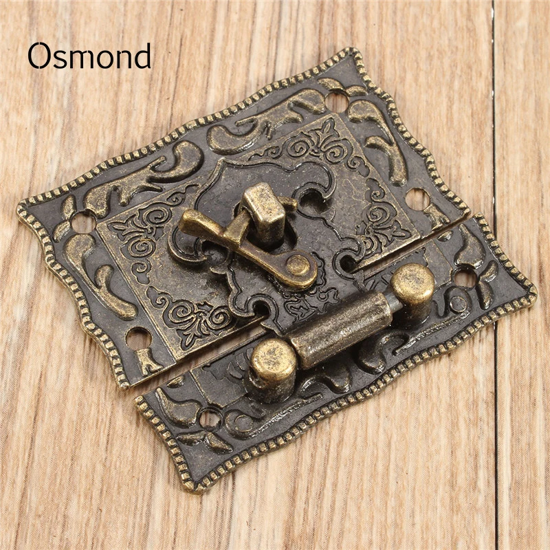 Osmond 5 шт./компл. DIY Поворотный замок для сумок застежка поворотный замок бронзовый замок Коробка Чемодан пряжки тон 5,1 см x 2,9 см застежка с