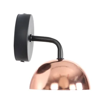 

Rose gold Iron simple Village Bedroom Vintage Wall Lamp G4 Bulb with lampshade wall light restaurant led wall lamp RWL0038