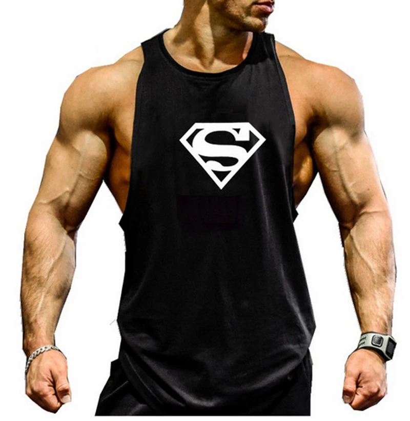 

New Gym running vest men bodybuilding clothing and fitness men undershirt solid stringer tank top male sport undershirt