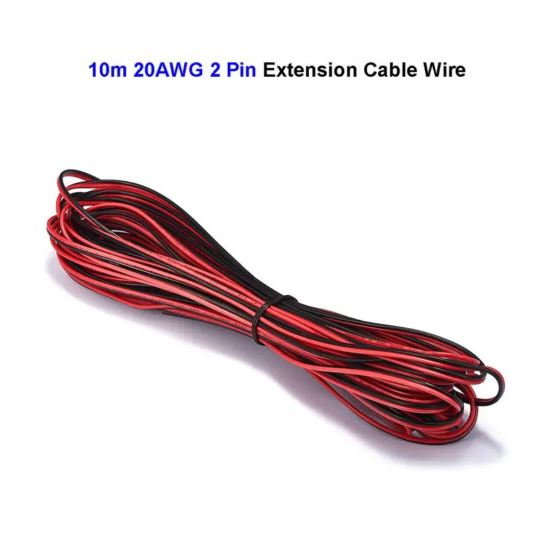 

2 Pin 10m 20m Electric Wire 20AWG Tinned Copper Wire 3528 5050 LED Strip Light Controller SM JST Connector Extension cable