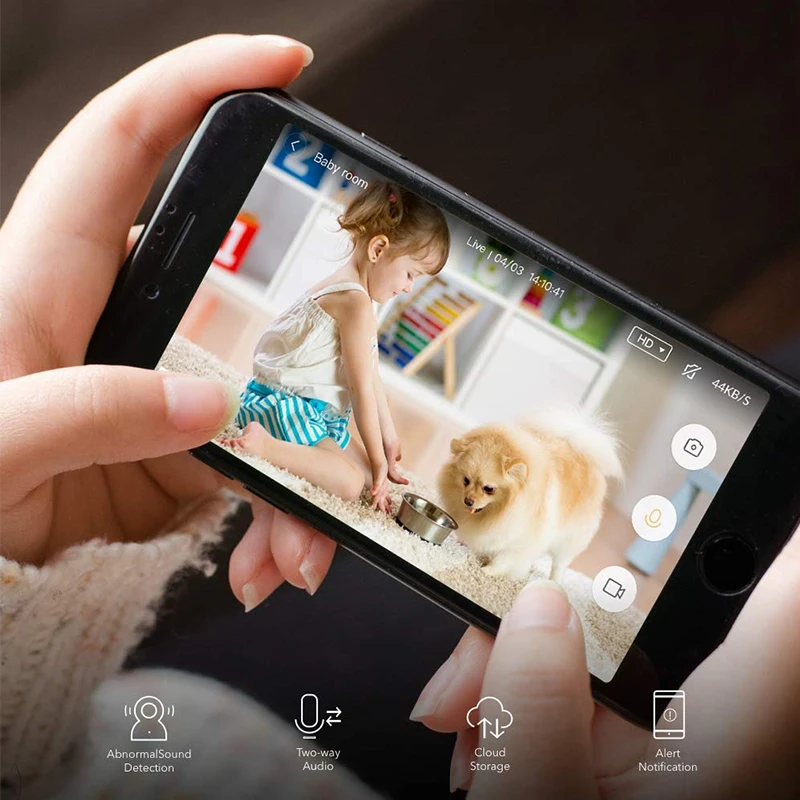 Baratos YI cámara casera 3 1080P AI sistema de vigilancia de seguridad cámara interior casa soporte magnético detección humana 2 vías Audio nube