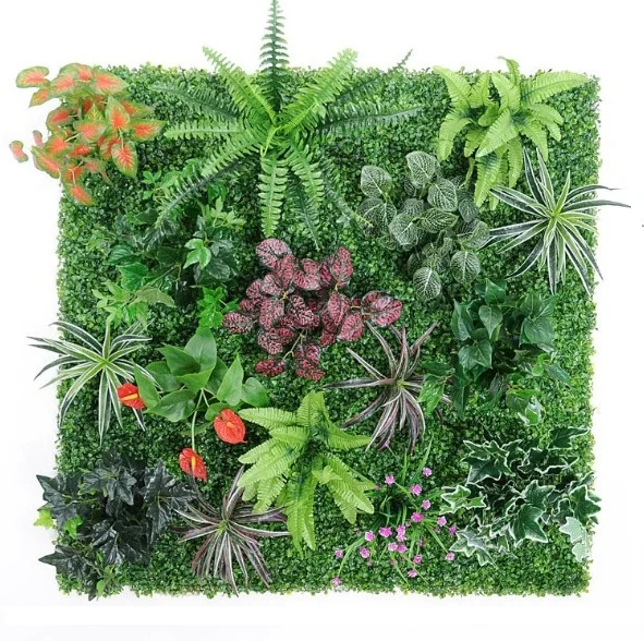

120*120CM Artificial Fake Grass Wall Mat Green Faux Lawns Plant Wall With Plant Accessories Wedding Home Garden Wall decors