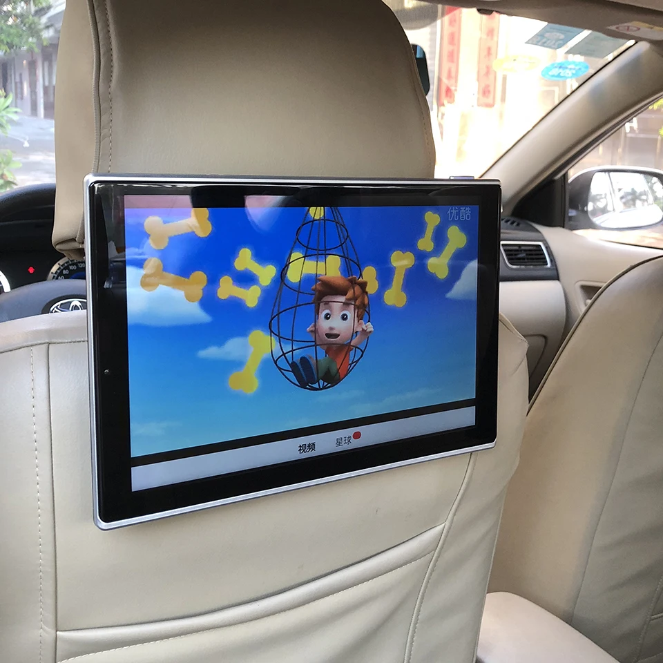 

New Items 2018 Electronics Android 6.0 System Car Headrest Monitor For Buick Rear Seat Entertainment 2PCS DVD Players 11.8 inch