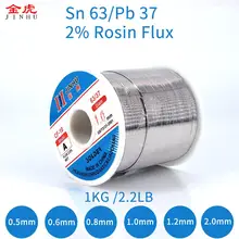 Fil à souder 0.5 plomb, 2.0mm-63/37mm, 1kg, pour Flux de colophane, étain, pour réparation électrique et IC