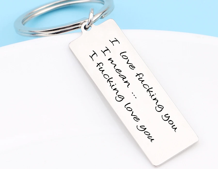 Thank You for Being The Dad You Didn/'t Have To Be Stainless Letter Key chain Yg