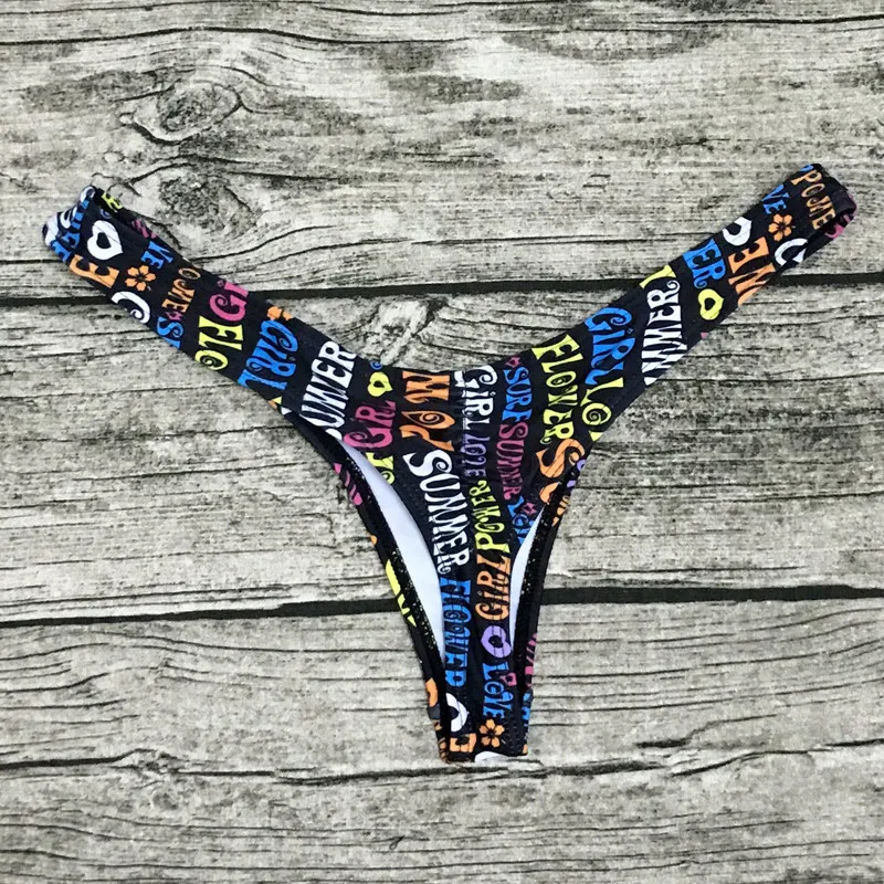 Wholesale Sexy Women Bikini Brazilian Cheeky Bottom Thong V Swimwear Swimsuit Panties Briefs  Bikini Panties cheeky Swim Trunks high leg bikini set