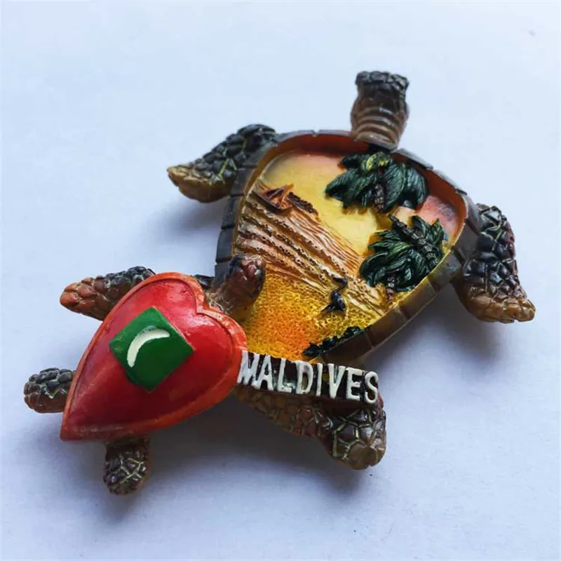 Новое поступление, туристическая сувенирная 3D Ручная роспись, черепаха, магнит на холодильник, наклейка, подарок, домашний декор
