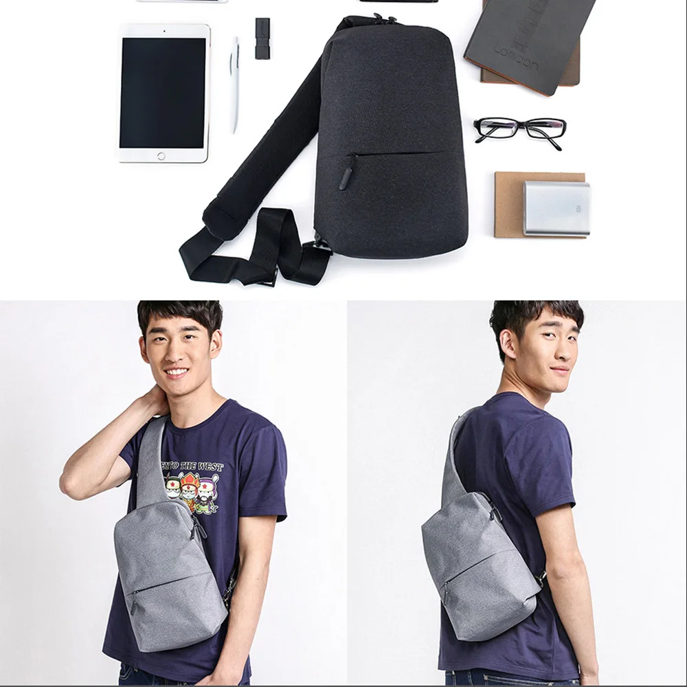 XIAOMI One shoulder bag multifunction 4L fashion brief sport chest bag for men student lightweight portable mijia original