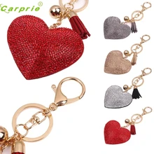 Новое поступление Любовь Стразы кисточка Сумочка с брелоком брелок автомобильный ключ кулон цвет красный Ap17