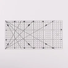 Régua de acrílico transparente, régua alinhada de patchwork, régua para corte, escala artesanal, régua de ferramentas de desenho, 30x15cm, 1 peça