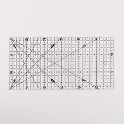 Règle quadrillée de 30x15cm en acrylique matelassé transparent, outil de dessin industriel, découpage en grille, 1 pièce, 