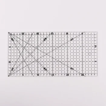 1 PC Transparent Quilting Acrylic Patchwork Aligned Ruler Grid Cutting Craft Scale Rule Drawing Tools Ruler 30x15cm measuring tool transparent quilting sewing patchwork foot aligned ruler grid cutting edge tailor craft handmade ruler 15 3 cm