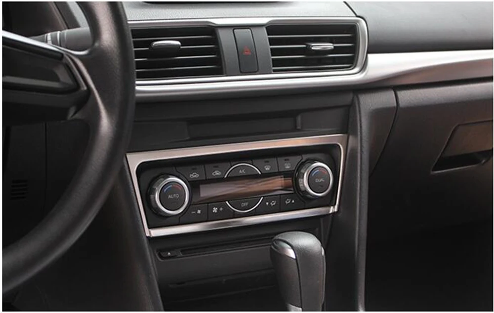 Coche de aire acondicionado central panel marco decorativo Trim interior partes Trim panel interruptor de botón para Mazda 3 Axela 2017 18