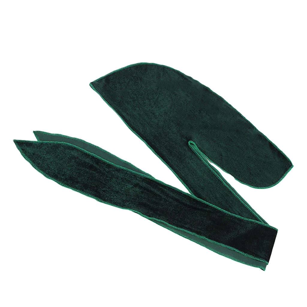 Women Men Long Tail Plain Velvet Bandana Turban Hat Durag Headwear Pirate Cap Head Wraps