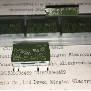 

10P 50PCS/LOT PA1A-12V APA3311 DIP4 5A250VAC 12V