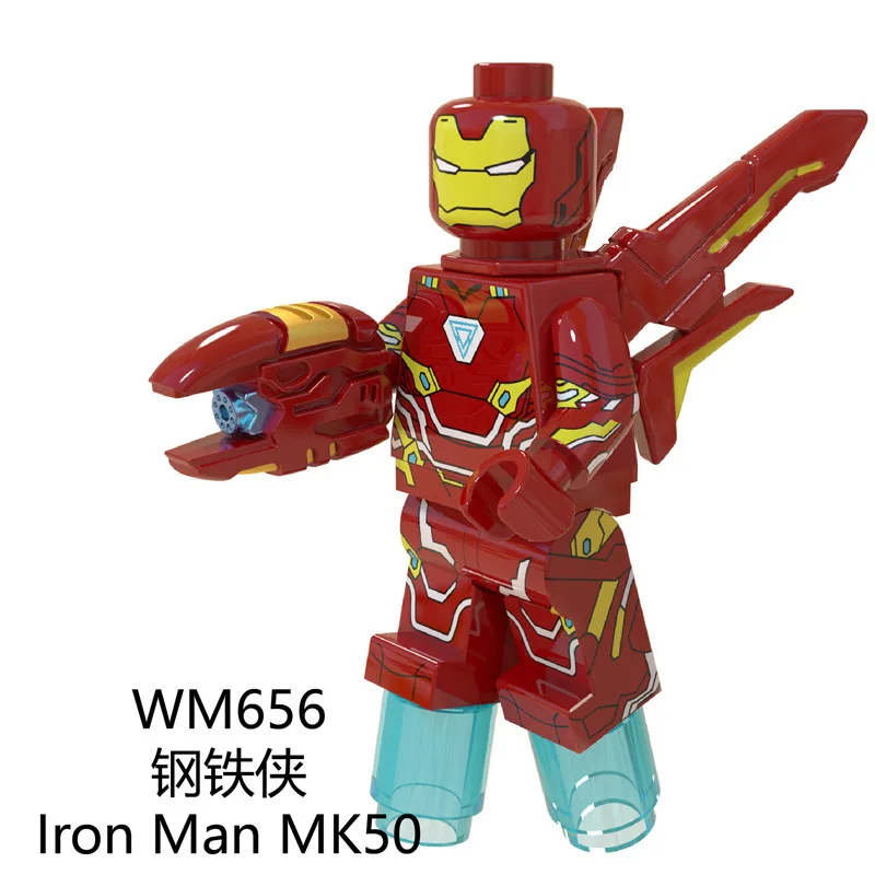

Iron Man MK50 WM656 legoing digital film Avengers 4 final stage series blocks Legoings miracle digital children's toys gifts