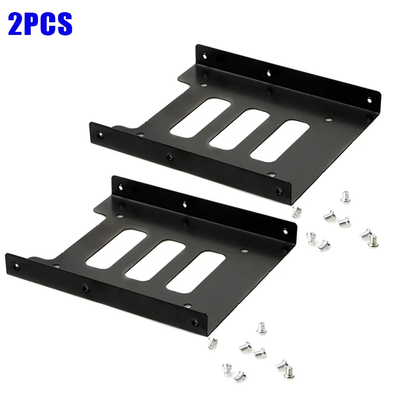 

2pcs Hard Drive Holder 2.5 to 3.5 Inch SSD HDD Metal Adapter Mounting Bracket For PC XXM8