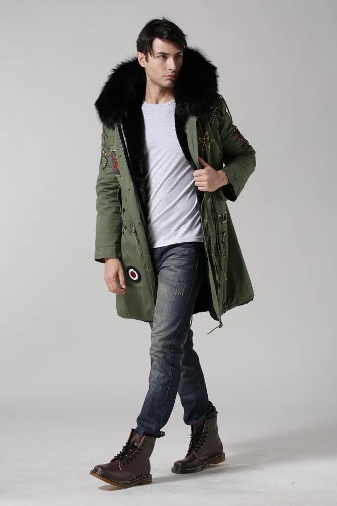 Compare Prices On Faux Fur Lined Parka Men- Online Shopping/Buy HOT men's winter fur coats retail & wholesale black fur lined beading new style, accept - Compare Prices On Faux Fur Lined Parka Men- Online Shopping/Buy