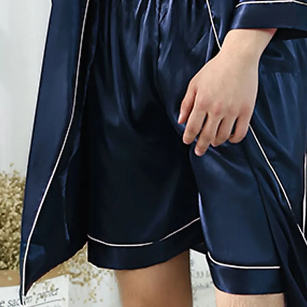 WOMAIL 2019 для мужчин's шорты для женщин Атлас домашняя пижама Loungewear Имитационные шелк fabricUltra гладкой touch чувство темно пижамы W30430