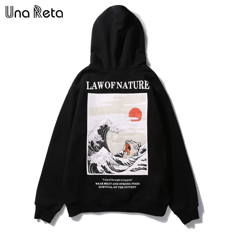 

Una Reta Printed Hoodies Men New Arrivals Winter Hip Hop Pullover Man Fashion Casual Sweatshirts Streetwear