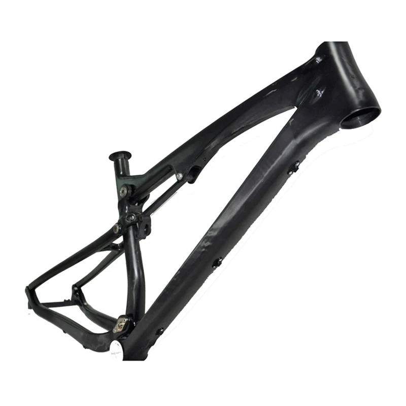 

2017 High end full suspension mtb carbon frame popular Racing bicycle 26er quality full suspension mtb frame with 3k finish