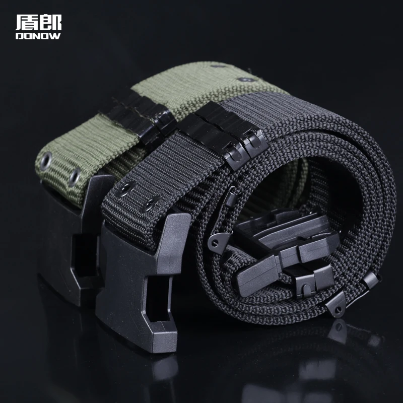 

Tactical S Belt Men Training Armed S Outer belt Outer Waistband Canvas Training Thicken Combat Buckle Girdle Wide Commando Belts