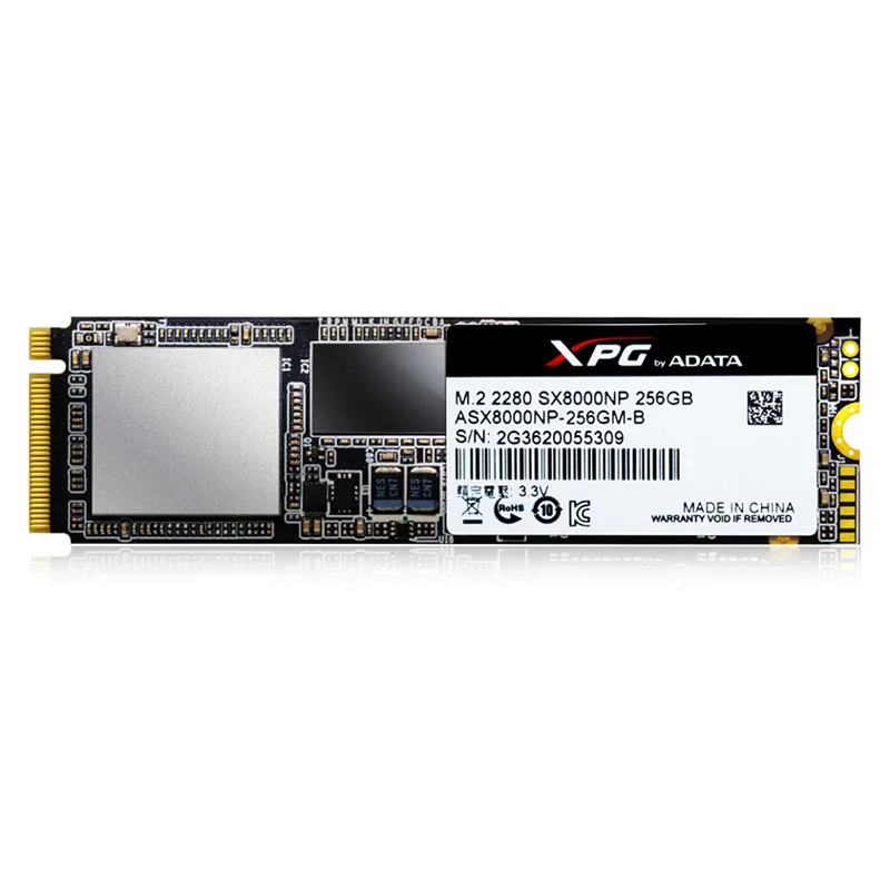 Твердотельный Накопитель ADATA XPG SX8000 PCIE M.2 2280 NVME 256GB SSD NANO MLC жесткий диск PCI E 128GB