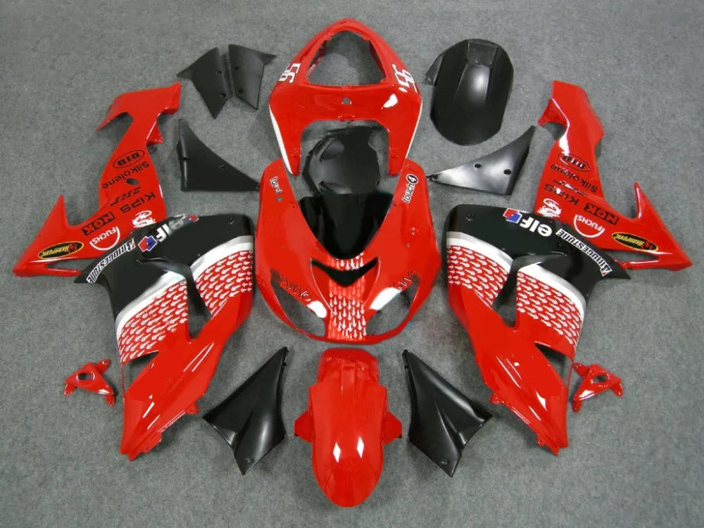 

CUSTOM Motorcycle Fairing kit for KAWASAKI Ninja ZX10R 2006 2007 ZX10R 06 07 Fashion red black ABS Fairings set+7 gifts SK48