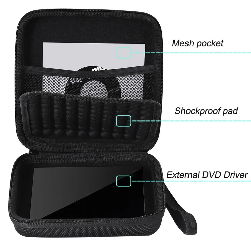 

Waterproof Protective Storage Case Carrying Bag Pouch for CD DVD Writer Blu-Ray &External Hard Drive For Apple USB Superdriv Box