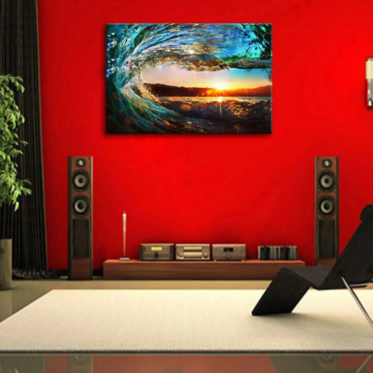 Mayitr Large Modern Seascape Painting Canvas Prints Wall Art Home Decor Pictures Sea Wave Landscape Bedroom Decor